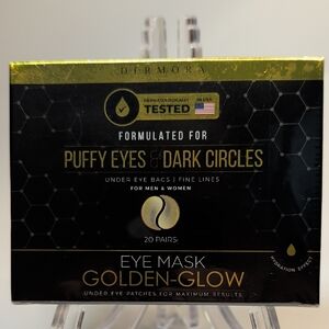 Golden-Glow Eye Mask for Puffy Eyes & Dark Circles - Gold/Black
